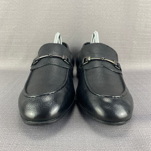 Alfani Chester Black Leather Upper Bit Loafer Shoes Mens 8.5M - Picture 5 of 9